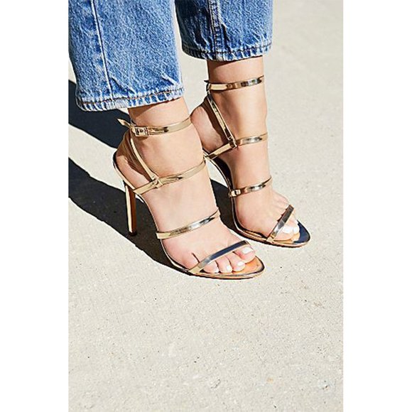 SCHUTZ Shoes - NWB Schutz Ilara Strappy Heel in Platina Gold 9